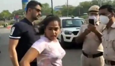 कार में बिना मास्क लगाए घूम रहा था कपल, पुलिस ने रोका तो कर दी ऐसी हरकत कि…