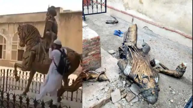 लाहौर में एक बार फिर तोड़ी गई महाराज रणजीत सिंह की मूर्ति, TLP से जुड़े शख्स पर लगा आरोप