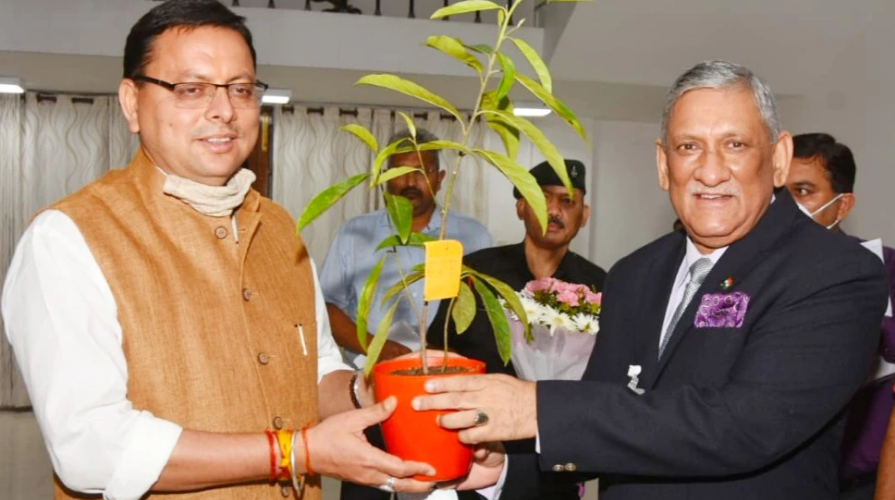 CDS जनरल विपिन रावत ने की CM धामी से मुलाकात, उत्तराखंड के बुनियादी विकास पर हुई चर्चा