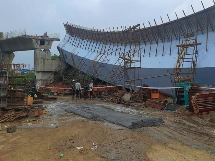 मुंबई: बांद्रा कुर्ला कॉम्प्लेक्स में निर्माणाधीन फ्लाईओवर का हिस्सा गिरा, 14 मजदूर घायल; बचाव कार्य जारी