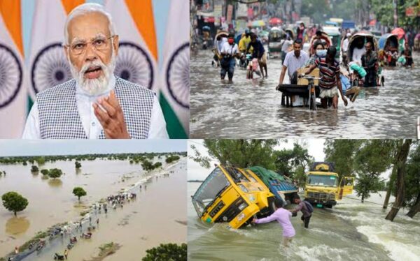 मूसलाधार बारिश से बने भयावह हालात, प्रधानमंत्री नरेंद्र मोदी ने खुद संभाला मोर्चा