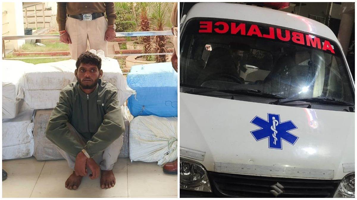 छत्तीसगढ़: पुलिस ने रायपुर में एम्बुलेंस से 364 किलोग्राम गांजा किया जब्त