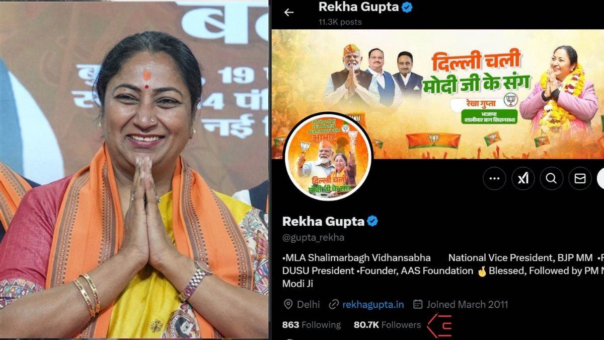 दिल्ली की सीएम बनते ही रेखा गुप्ता के फॉलोअर्स में बंपर उछाल, सिर्फ 3 घंटे में 43 हजार की बढ़ोतरी