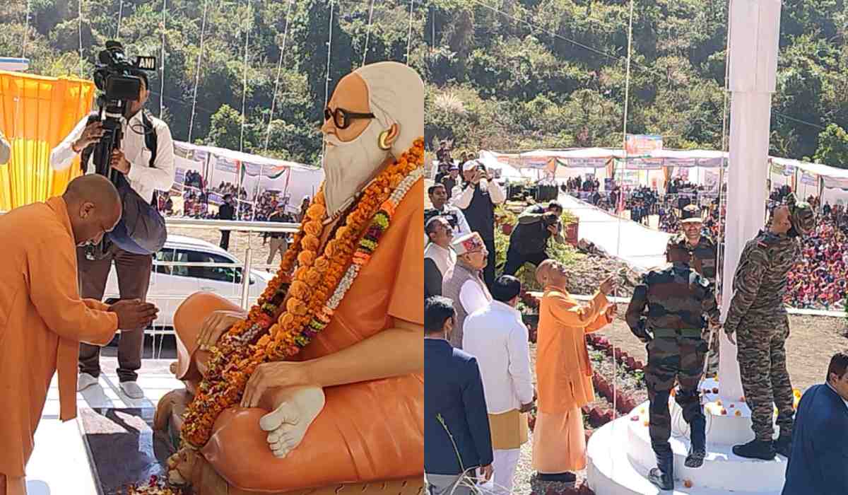 Uttarakhand: यमकेश्वर के विथ्याणी पहुंचे सीएम योगी, 100 फीट ऊंचे तिरंगे का किया उद्घाटन