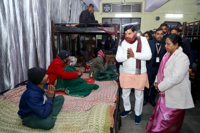 MP NEWS: CM डॉ. मोहन यादव का रैन बसेरे का औचक निरीक्षण