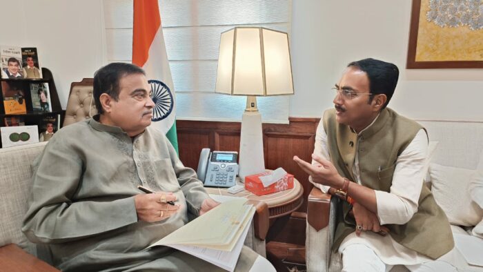 गडकरी से मिले विधायक बृजेन्द्र प्रताप, अजयगढ़–पन्ना–दमोह रोड को NH बनाने की मांग