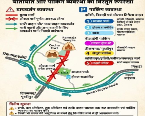 रामनवमी पर्व को लेकर किया गया रूट डायवर्जन, पार्किंग की विशेष व्यवस्था लागू