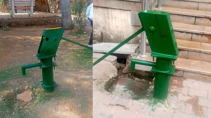 जल गंगा संवर्धन अभियान: हैंडपंपों को मिल रही रंगों से पहचान