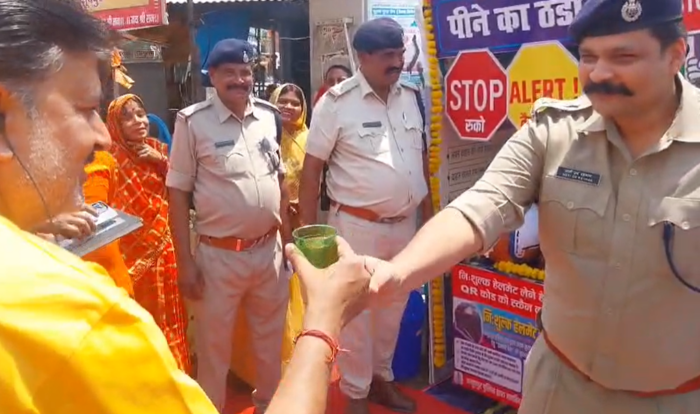 यातायात विभाग की अनूठी पहल, एक ही स्थान पर प्याऊ, हेलमेट बैंक और लर्निंग लाइसेंस डेस्क शुरू