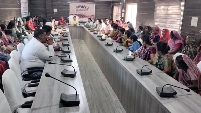 बड़वानी नगर पालिका सभागृह में नारी शक्ति वंदन का कार्यक्रम किया गया आयोजित