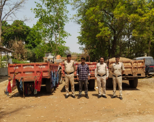 अवैध रेत परिवहन पर जिला स्तरीय टास्क फोर्स का सख्त एक्शन, तड़के हुई कार्रवाई में 3 ट्रैक्टर-ट्रॉली जब्त