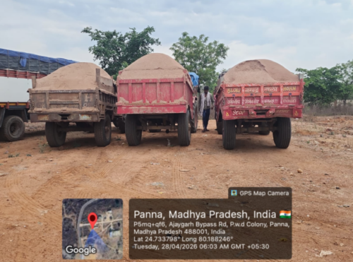 पन्ना में खनिज विभाग का बड़ा एक्शन, अवैध रेत का परिवहन कर रहे 2 डंपर और 4 ट्रैक्टर-ट्रॉली जब्त