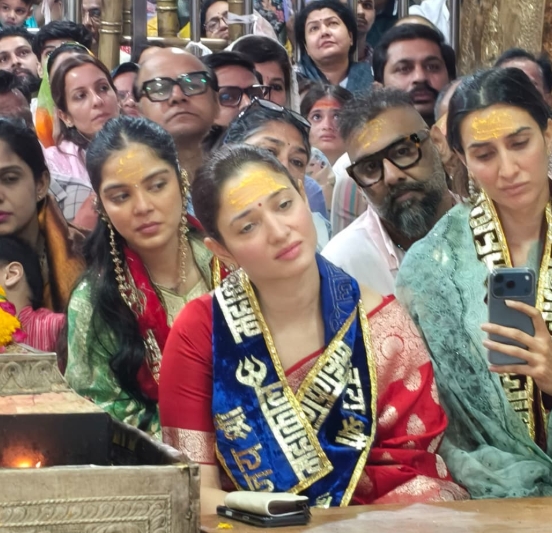 महाकाल की भस्म आरती में शामिल हुईं तमन्ना भाटिया, बोलीं — “यहां की ऊर्जा अद्भुत है”