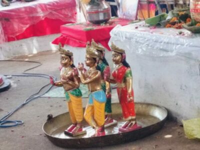 पलेरा के पहाड़िया धाम मंदिर में चोरी, श्रीराम-जानकी और राधा-कृष्ण की मूर्तियां ले गए चोर