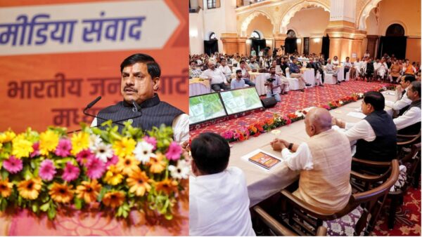 केंद्र सरकार के 12 वर्ष पूर्ण होने पर भोपाल में पत्रकार वार्ता, विकास और सुशासन पर हुई चर्चा