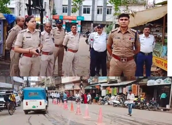 कटनी के घंटाघर पर बदला ट्रैफिक सिस्टम, यातायात सुचारू बनाने के लिए नई व्यवस्था लागू