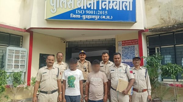 बुरहानपुर में अवैध शराब के खिलाफ कार्रवाई, निंबोला पुलिस ने 72 लीटर शराब के साथ दो आरोपियों को पकड़ा