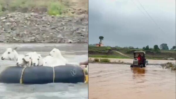 बैतूल में ताप्ती नदी पर पुलिया नहीं होने से ग्रामीण परेशान, जान जोखिम में डालकर कर रहे आवागमन