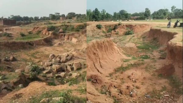 टीकमगढ़: फुटेर गांव के शासकीय खेल मैदान पर अवैध मुरमा उत्खनन का आरोप, ग्रामीणों ने प्रशासन से की कार्रवाई की मांग