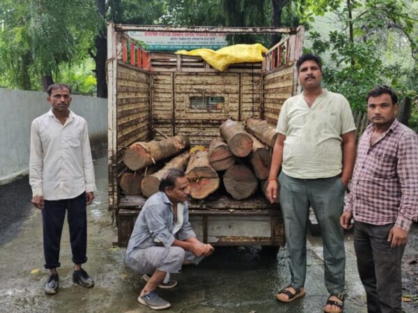सीहोर: नाका तोड़कर भाग रहा सागौन तस्कर आंवली घाट पुल पर पकड़ा गया, 1.20 लाख का माल जब्त