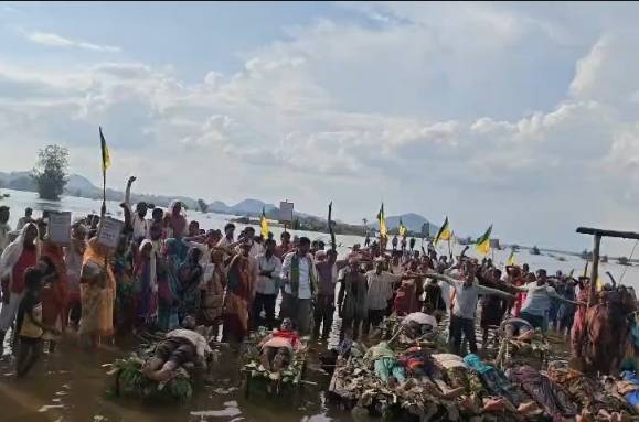 पन्ना में मझगाय बांध डूब क्षेत्र में वृद्ध महिला की मौत, विस्थापन को लेकर उठे सवाल