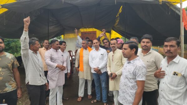 शाजापुर में किसानों का अनिश्चितकालीन धरना पांचवें दिन भी जारी