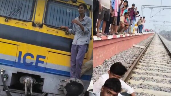 बरबीघा स्टेशन पर ट्रेन रोककर यात्रियों का हंगामा, कम बोगियों को लेकर रेलवे से नाराजगी