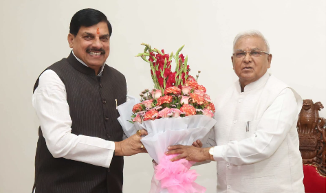 सीएम मोहन यादव ने राज्यपाल मंगुभाई पटेल से की मुलाकात, विकास और निवेश पर अहम चर्चा, किसान कल्याण वर्ष पर रहेगा फोकस